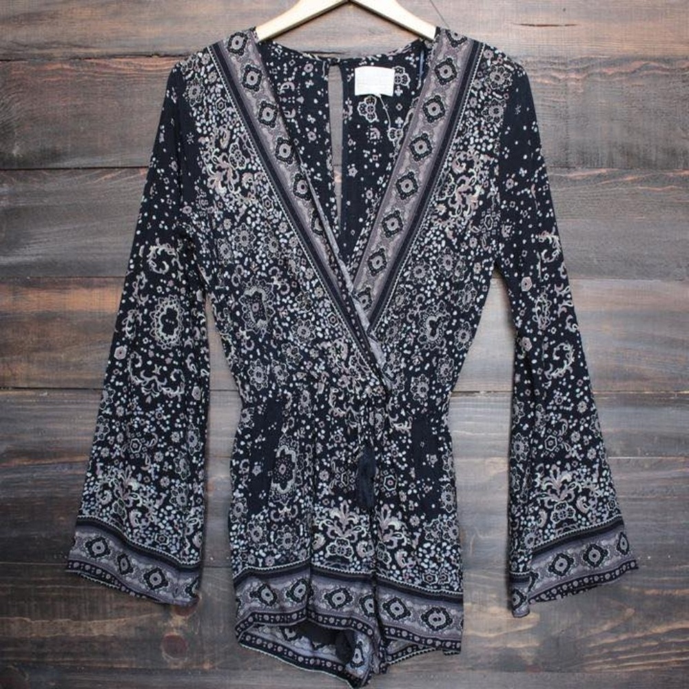 Cotton Candy LA - Navy Romper